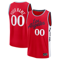 harde Custom LA.Clippers Red Fast Break Stitched Jerseys- Statement Edition