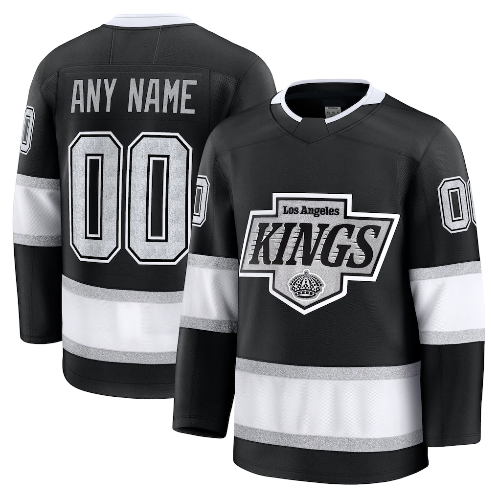 harde Custom LA.Kings Black Home Premium Jerseys