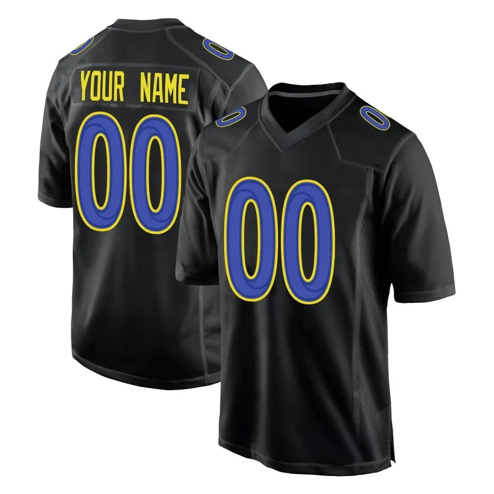 harde Custom LA.Rams Black Fashion Limited Home Game Any Name & Numbers Stitched Jerseys