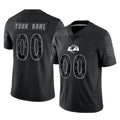 harde Custom LA.Rams Black Limited Reflective Home Game Any Name & Numbers Stitched Jerseys