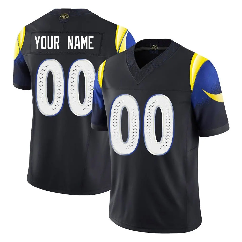 harde Custom LA.Rams Black Midnight Rivalries Collection Limited Home Game Any Name & Numbers Stitched Jerseys