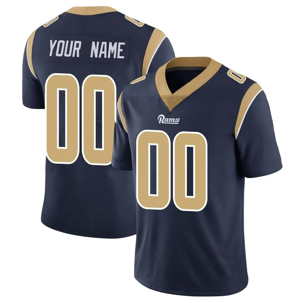 harde Custom LA.Rams Navy Limited Vapor Untouchable Home Game Any Name & Numbers Stitched Jerseys