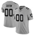 harde Custom LV.Raiders Gray Limited Vapor F.U.S.E. Home Game Stitched Jerseys