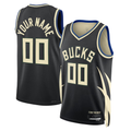 harde Custom M.Bucks Black 2022-23 Swingman Jerseys - Statement Edition