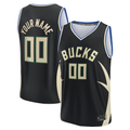 harde Custom M.Bucks Black Fast Break Jerseys - Statement Edition