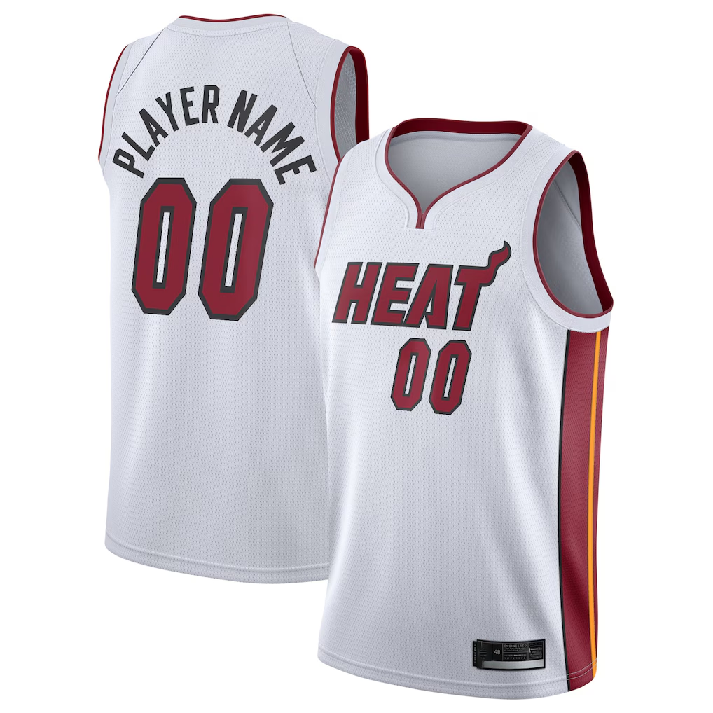 harde Custom M.Heat White 202021 Swingman Jerseys - Association Edition