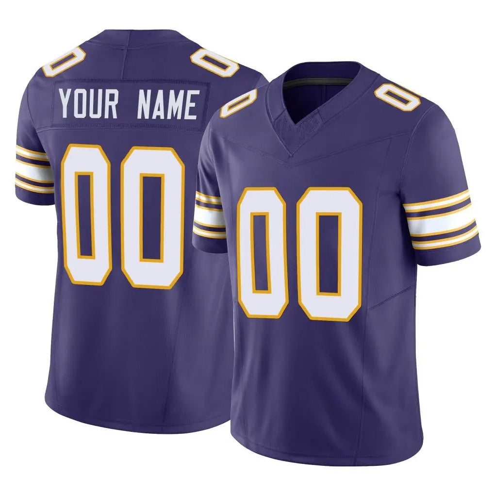 harde Custom MN.Vikings Purple Limited Classic Vapor F.U.S.E. Home Game Any Name & Numbers Stitched Jerseys