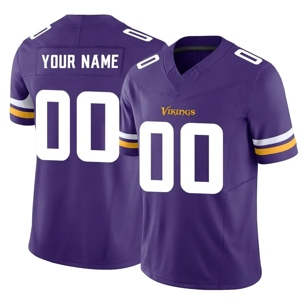 harde Custom MN.Vikings Purple Limited Vapor F.U.S.E. Home Game Any Name & Numbers Stitched Jerseys