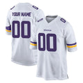 harde Custom MN.Vikings White Home Game Any Name & Numbers Stitched Jerseys