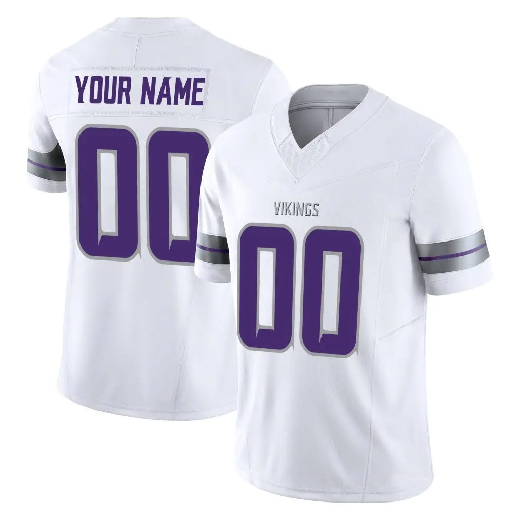harde Custom MN.Vikings White Limited Alternate Vapor F.U.S.E. Home Game Any Name & Numbers Stitched Jerseys