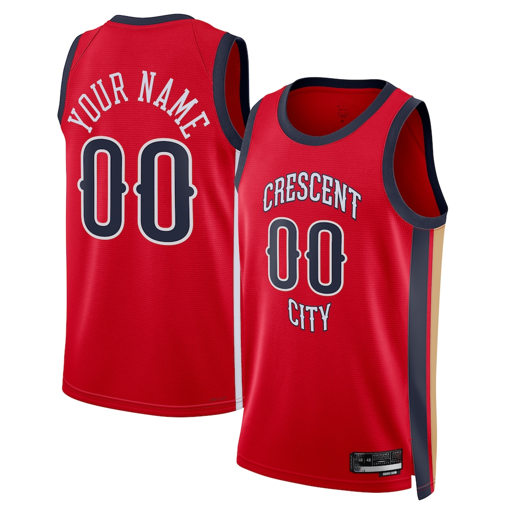 harde Custom NO.Pelicans Jordan Brand Red Swingman Stitched Jerseys- Statement Edition