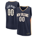 harde Custom NO.Pelicans Navy Fast Break Stitched Jerseys- Icon Edition