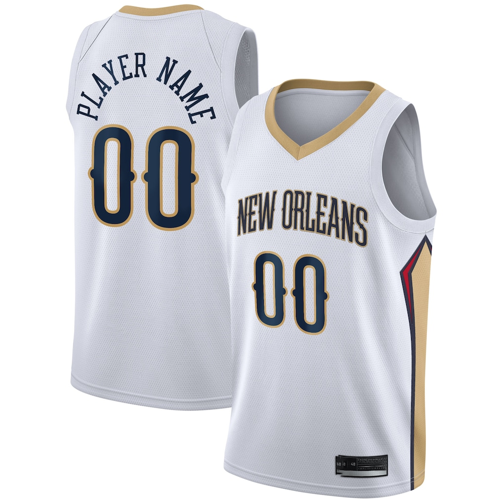 harde Custom NO.Pelicans White 2020-2021 Swingman Stitched Jerseys- Association Edition