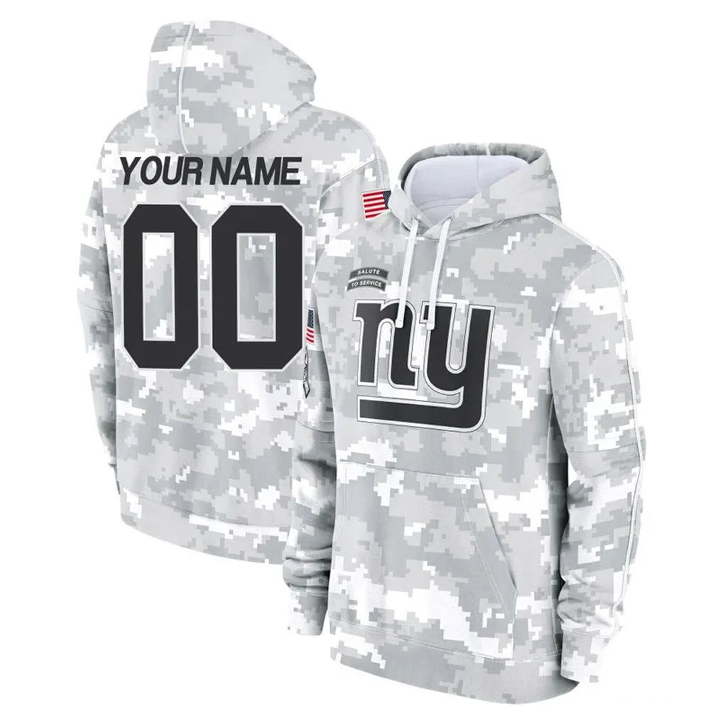 harde Custom NY.Giants Arctic Camo Salute to Service Pullover Hoodies Limited Game Any Name & Numbers Stitched Jerseys
