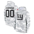 harde Custom NY.Giants Arctic Camo Salute to Service Pullover Hoodies Limited Game Any Name & Numbers Stitched Jerseys