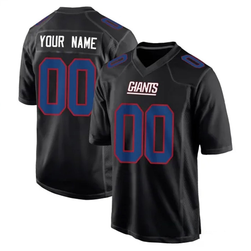harde Custom NY.Giants Carbon Fashion Limited Home Game Any Name & Numbers Stitched Jerseys