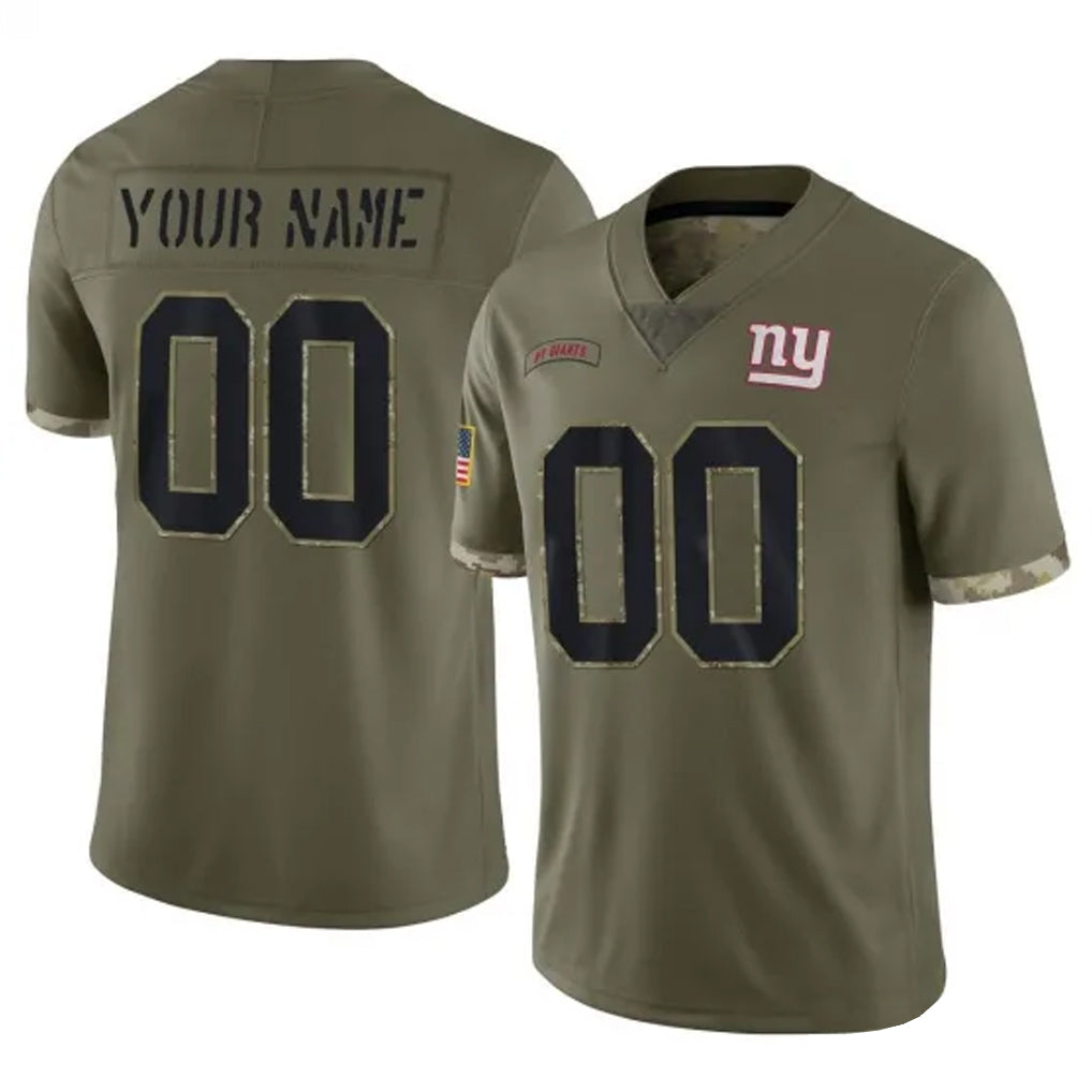 harde Custom NY.Giants Olive Salute To Service Limited Any Name & Numbers Stitched Jerseys