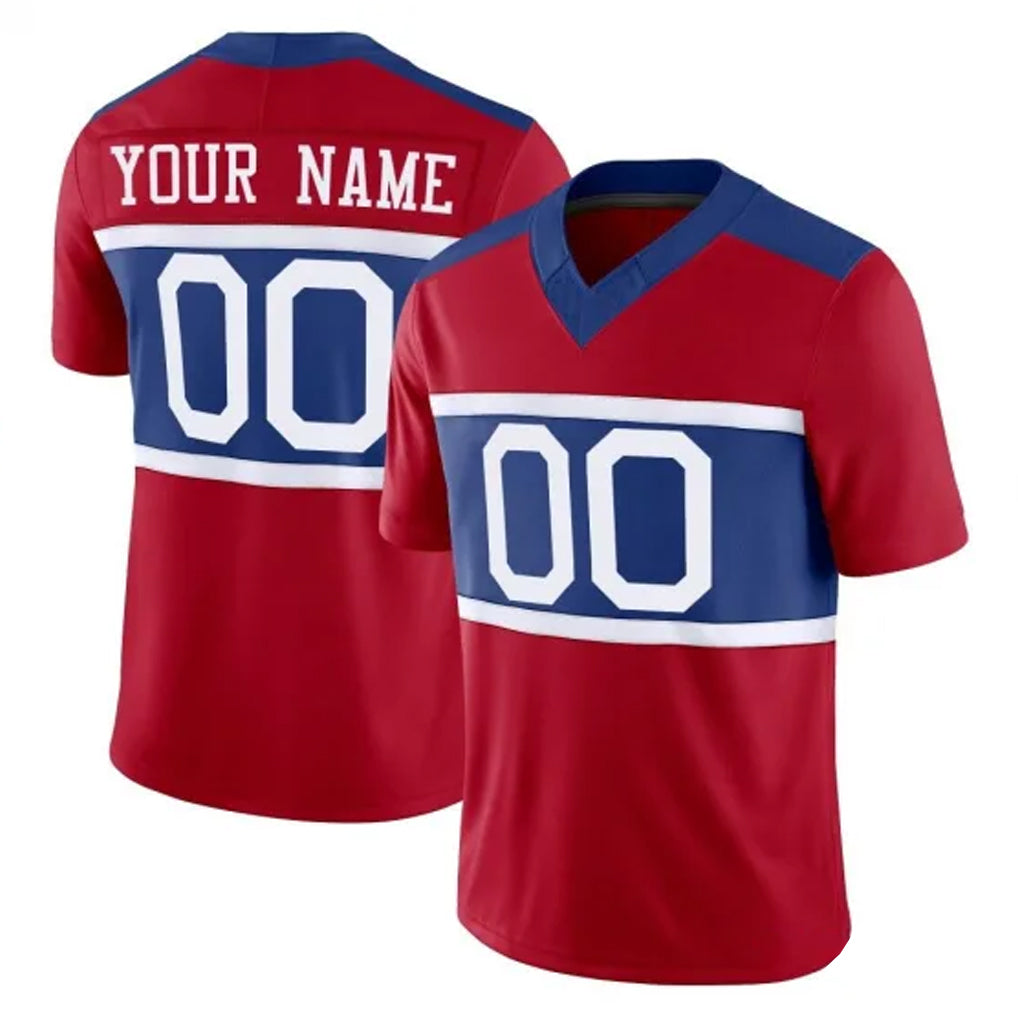 harde Custom NY.Giants Red Century Vapor F.U.S.E. Home Game Any Name & Numbers Stitched Jerseys