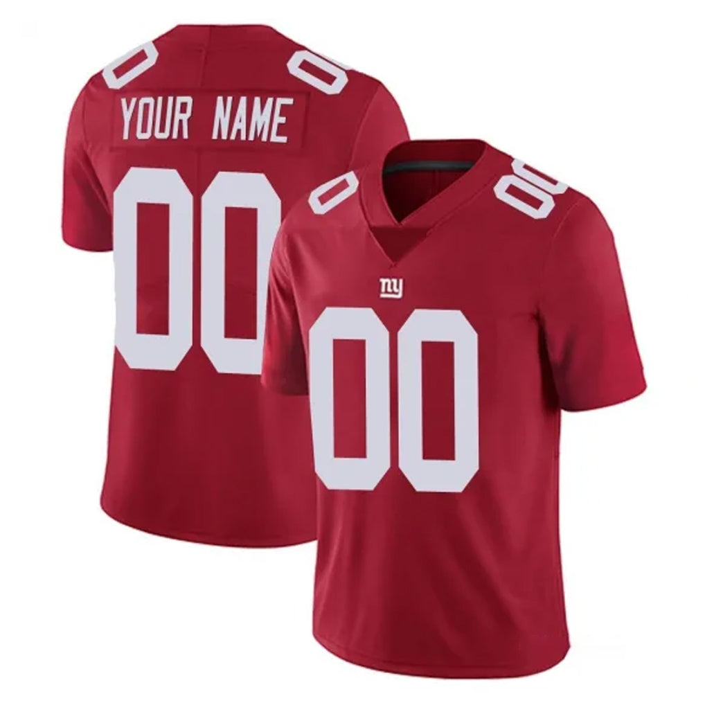 harde Custom NY.Giants Red Limited Vapor Untouchable Home Game Any Name & Numbers Stitched Jerseys