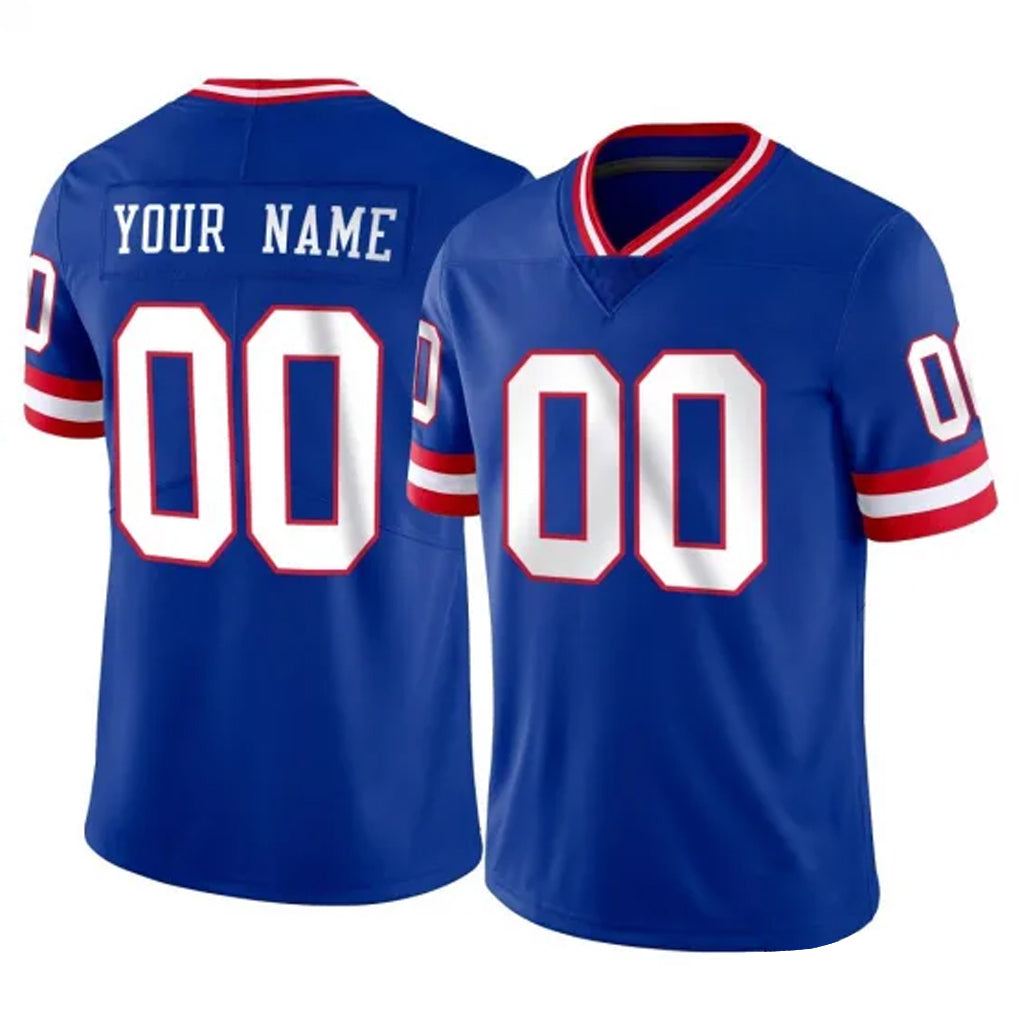 harde Custom NY.Giants Royal Classic Vapor Home Game Any Name & Numbers Stitched Jerseys