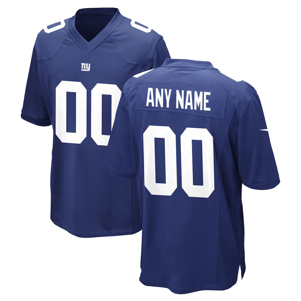 harde Custom NY.Giants Royal Home Game Any Name & Numbers Stitched Jerseys