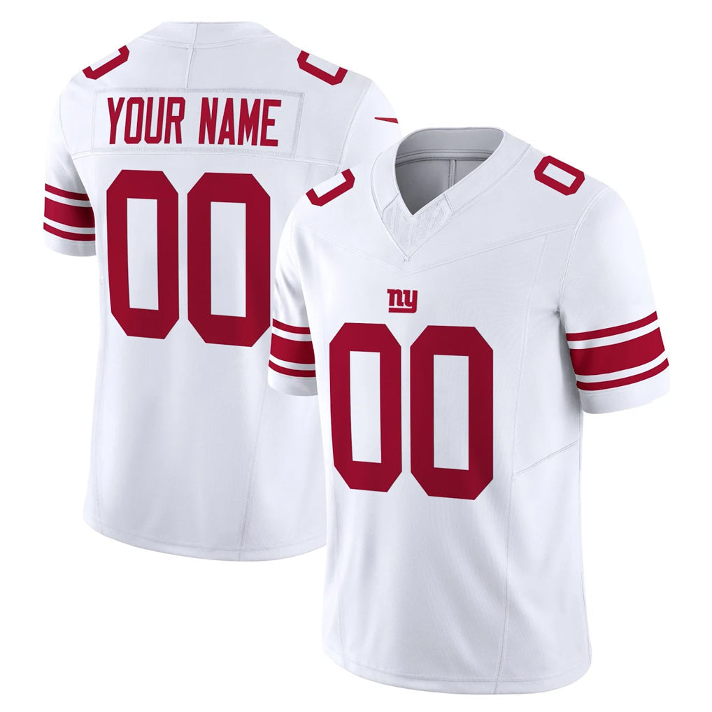 harde Custom NY.Giants White Limited Vapor F.U.S.E. Home Game Any Name & Numbers Stitched Jerseys