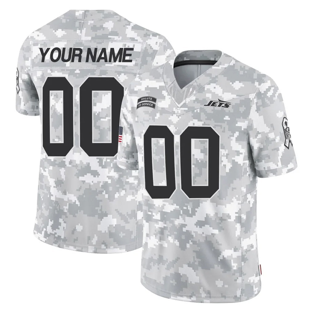 harde Custom NY.Jets Arctic Camo Salute to Service Limited Game Any Name & Numbers Stitched Jerseys
