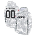 harde Custom NY.Jets Arctic Camo Salute to Service Pullover Hoodies Limited Game Any Name & Numbers Stitched Jerseys