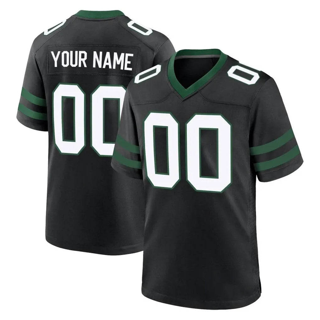 harde Custom NY.Jets Black Legacy Home Game Any Name & Numbers Stitched Jerseys