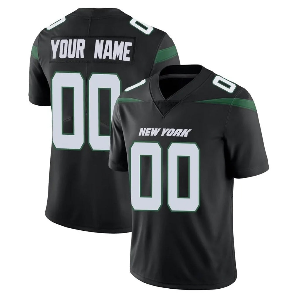 harde Custom NY.Jets Black Limited Vapor Home Game Any Name & Numbers Stitched Jerseys