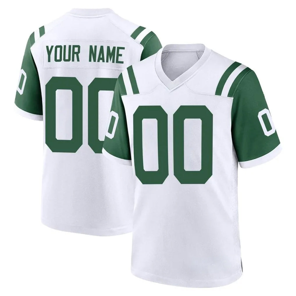 harde Custom NY.Jets White Classic Home Game Any Name & Numbers Stitched Jerseys