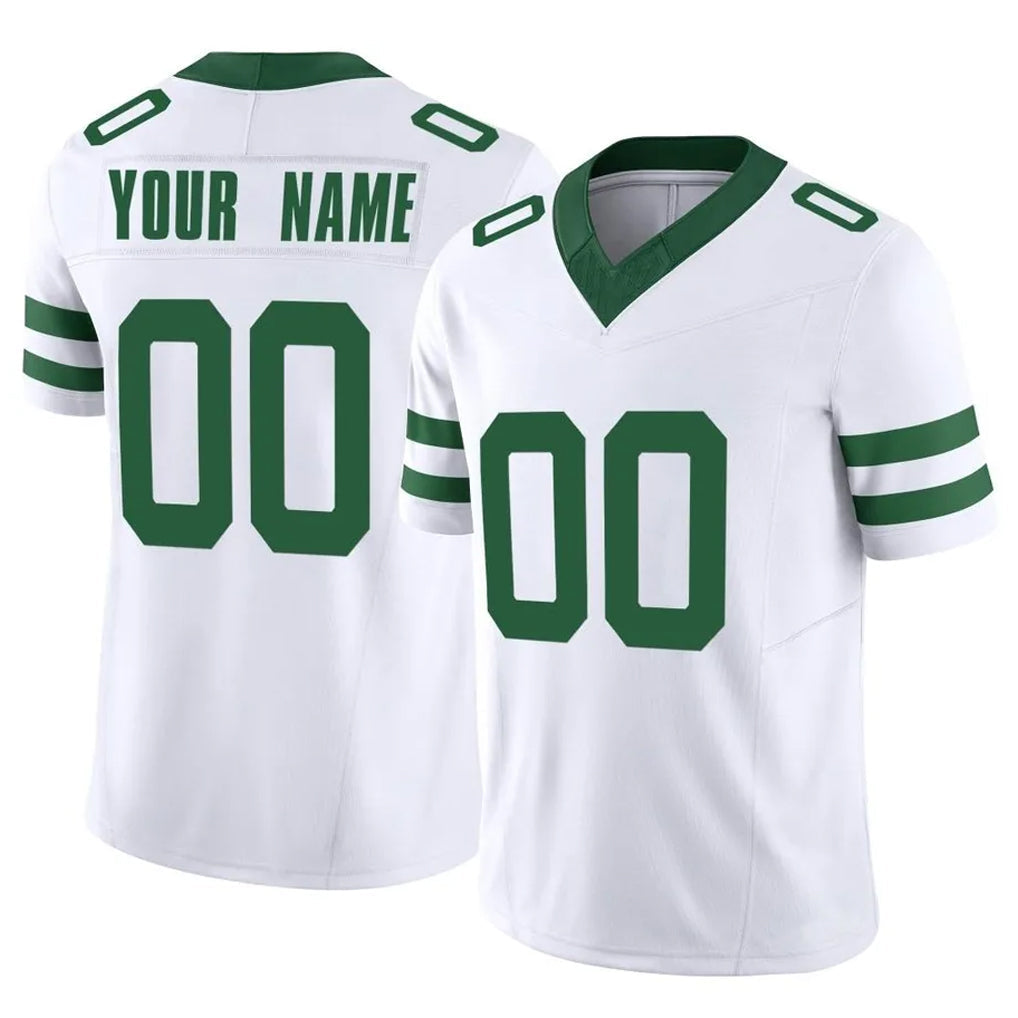 harde Custom NY.Jets White Legacy Limited Vapor F.U.S.E. Home Game Any Name & Numbers Stitched Jerseys