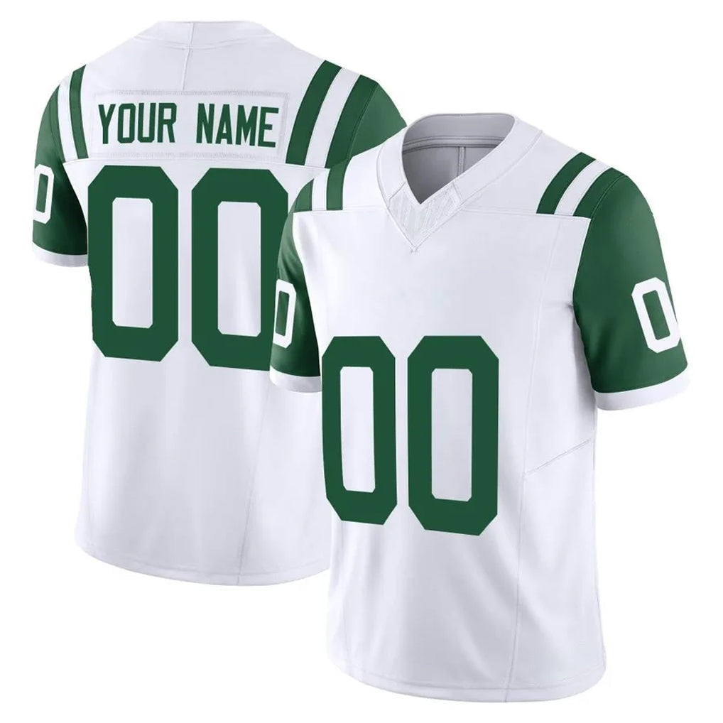 harde Custom NY.Jets White Limited Classic Vapor F.U.S.E. Home Game Any Name & Numbers Stitched Jerseys
