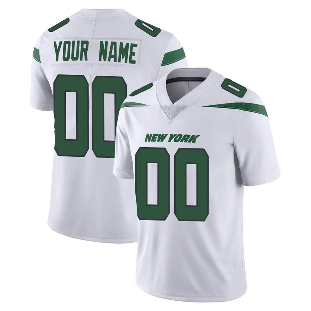 harde Custom NY.Jets White Spotlight Limited Vapor Home Game Any Name & Numbers Stitched Jerseys
