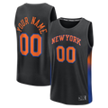harde Custom NY.Knicks  Black Fast Break Jerseys - Icon Edition