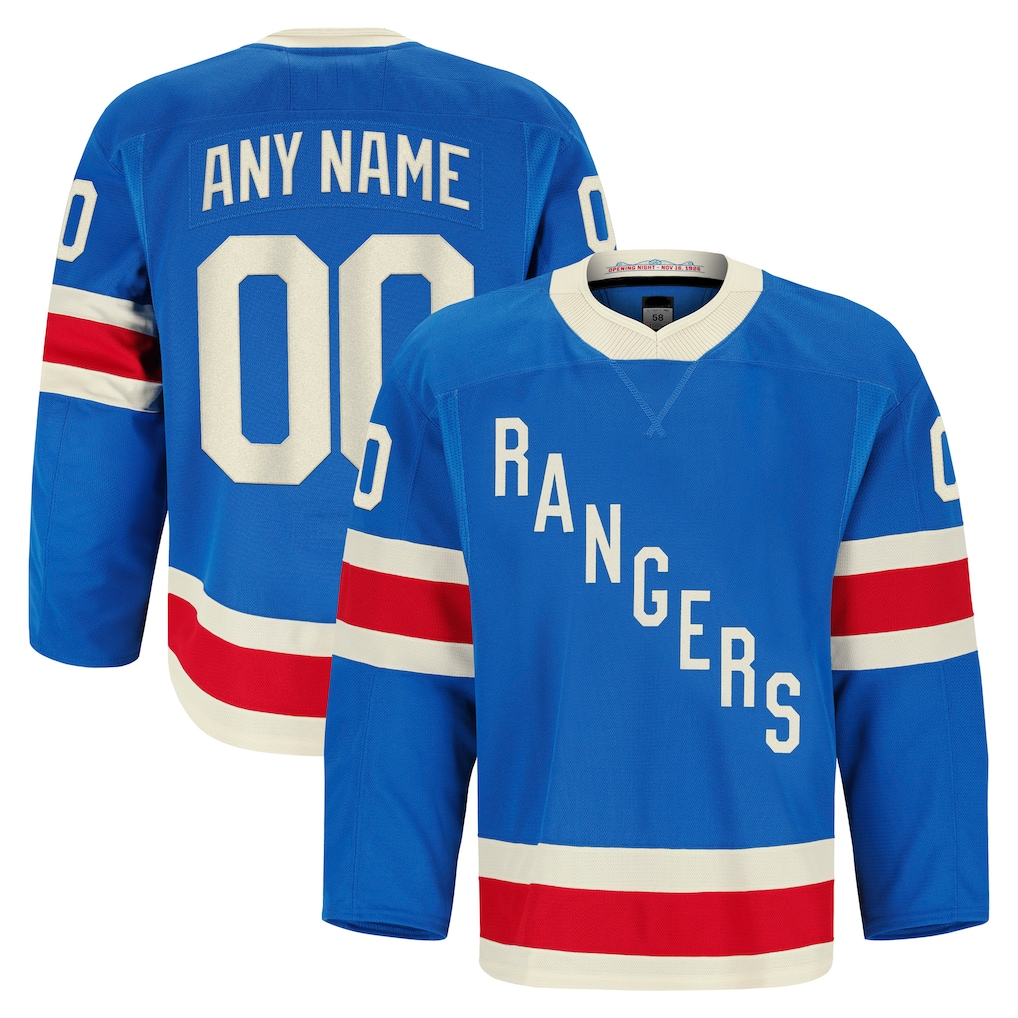 harde Custom NY.Rangers Blue Centennial Authentic Pro Jerseys