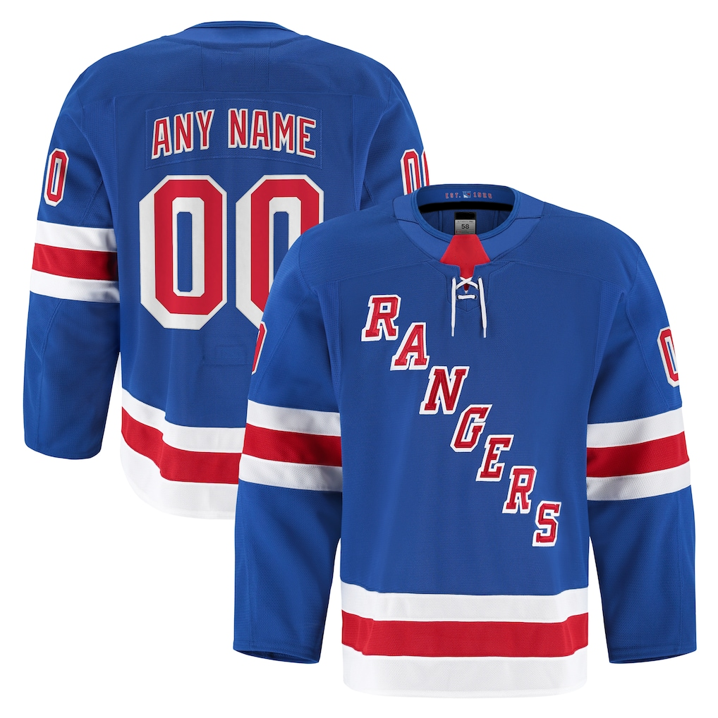 harde Custom NY.Rangers Royal Home Authentic Pro Jerseys