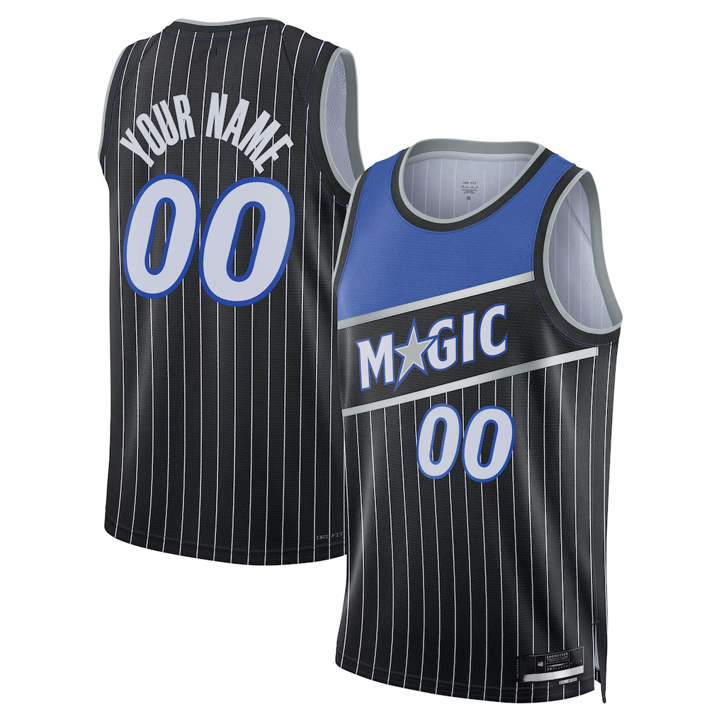 harde Custom O.Magic Black Swingman Jerseys - Statement Edition