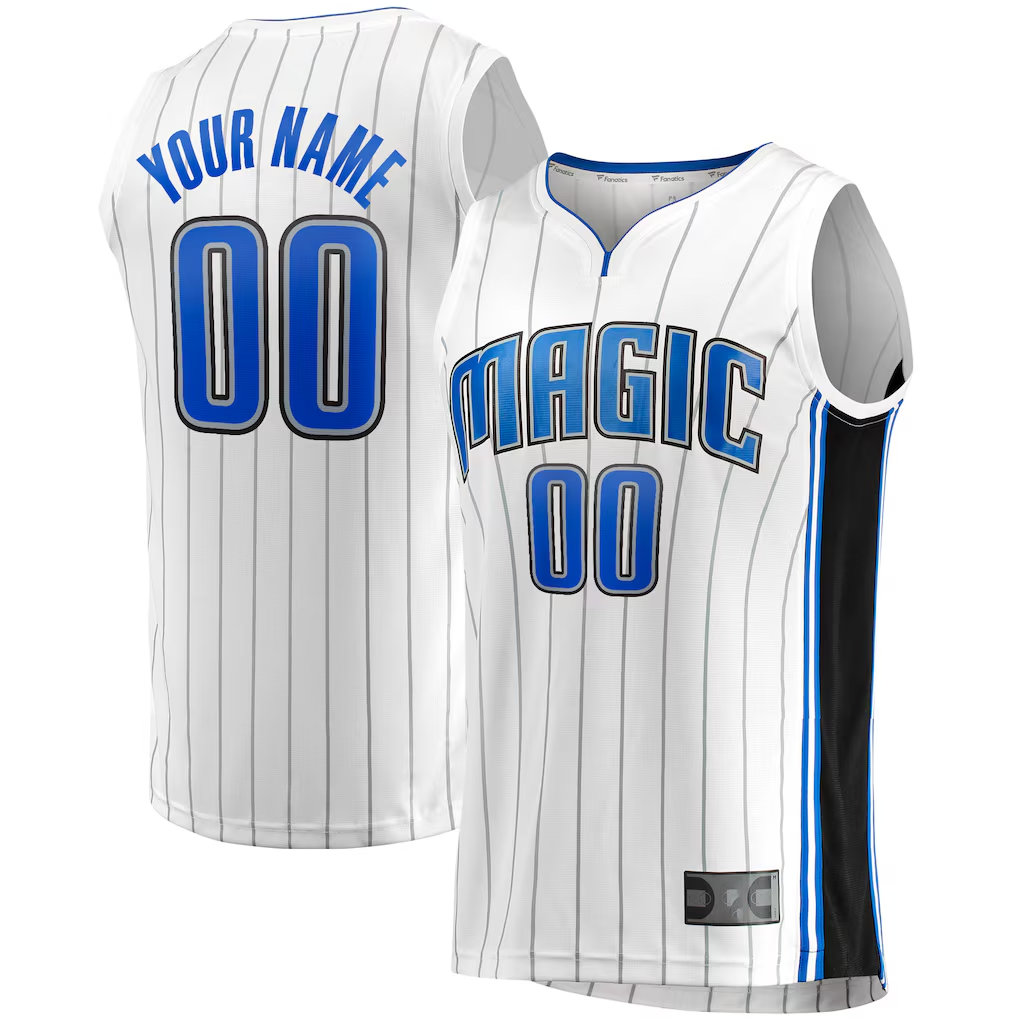 harde Custom O.Magic White Fast Break Replica Jerseys - Association Edition