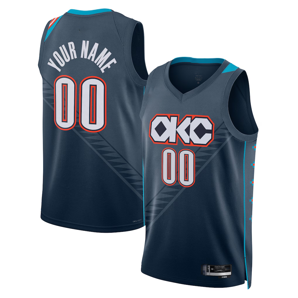 harde Custom OC.Thunder Blue 2025-2026 City Edition Swingman Stitched Jerseys