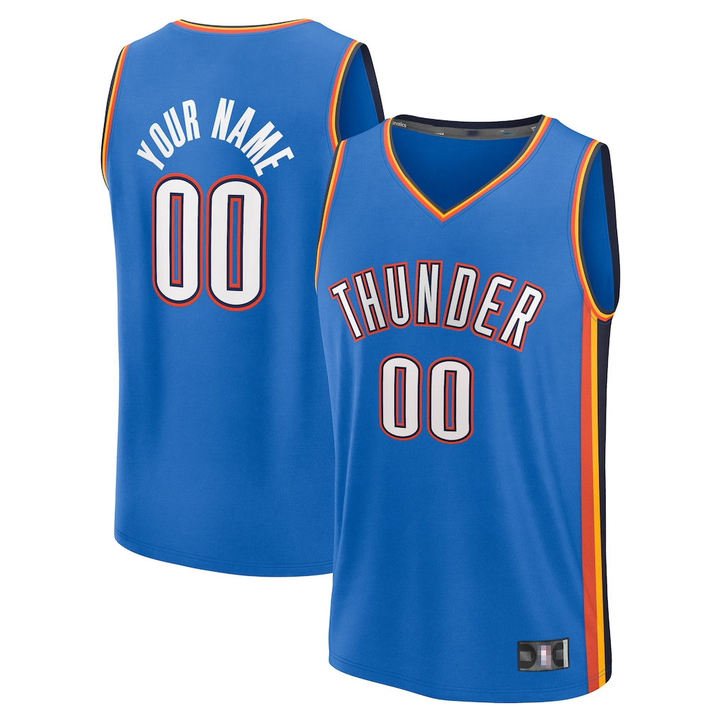harde Custom OC.Thunder Blue Fast Break Stitched Jerseys - Icon Edition
