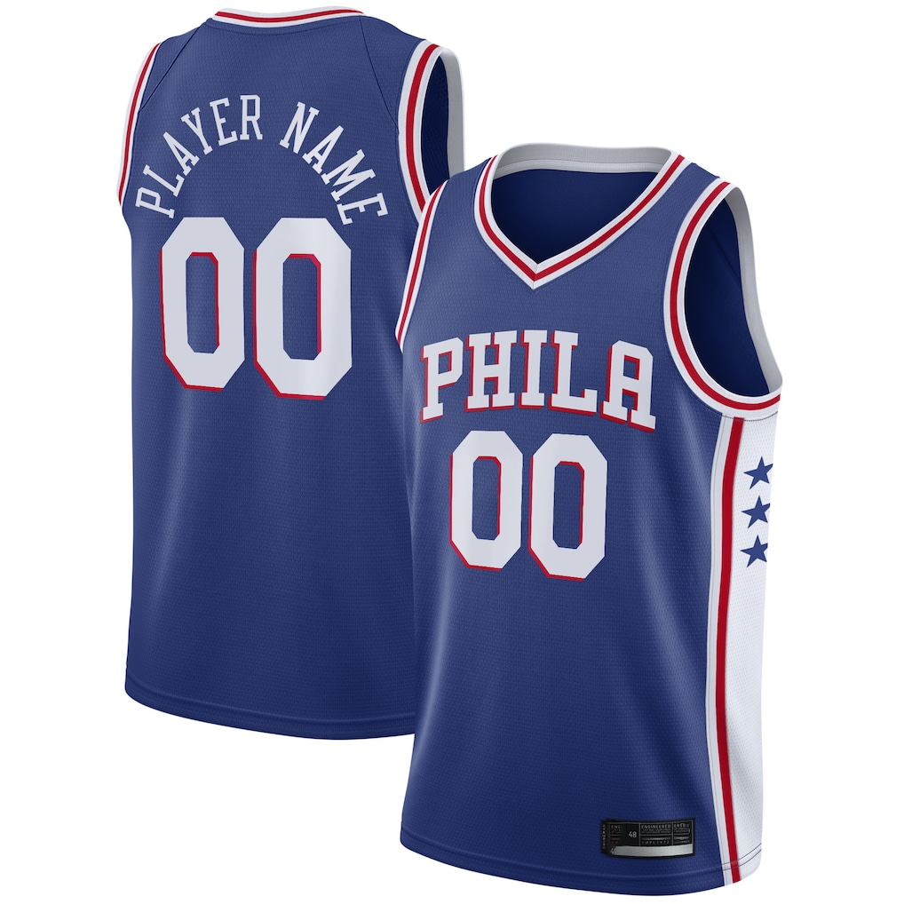harde Custom P.76ers Royal 2020-21 Swingman Jerseys - Icon Edition