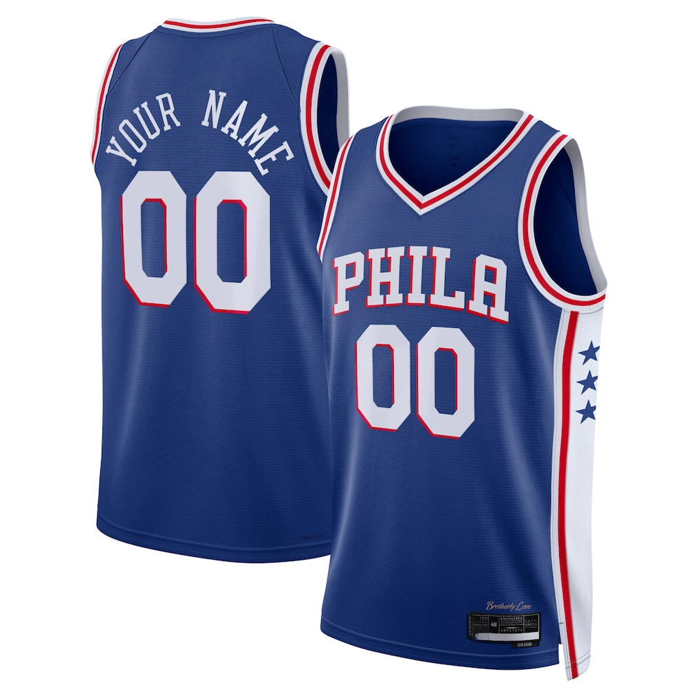 harde Custom P.76ers Royal 2022-23 Swingman Jerseys - Icon Edition