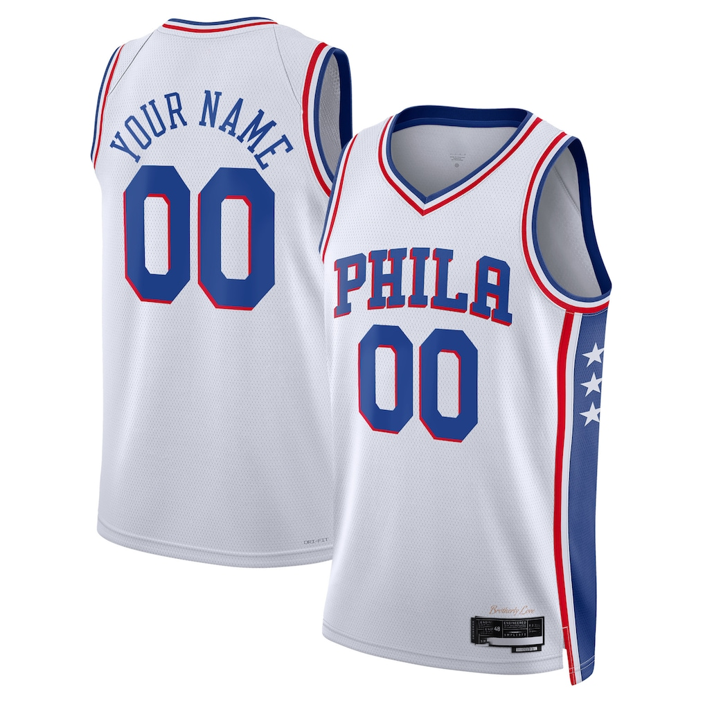 harde Custom P.76ers White 2022-23 Swingman Jerseys - Association Edition