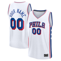 harde Custom P.76ers White Fast Break Jerseys - Association Edition