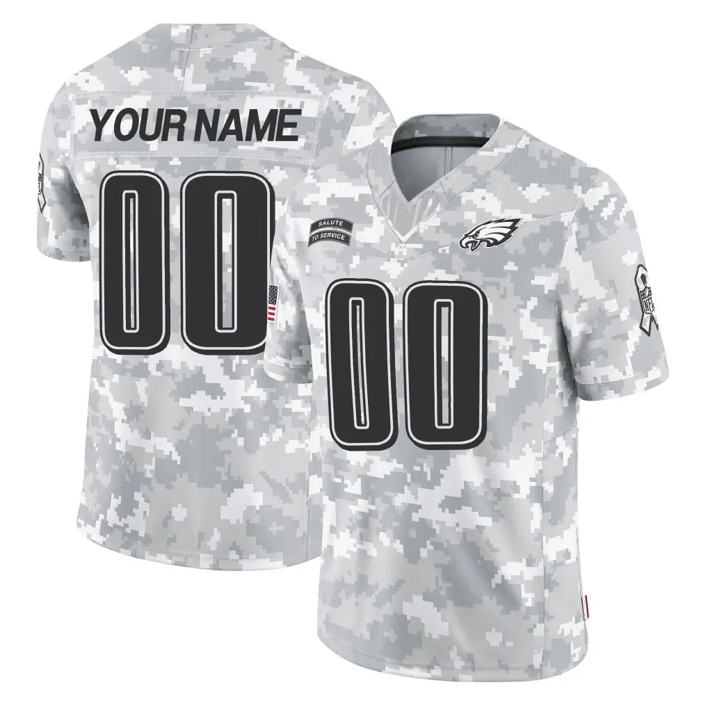 harde Custom P.Eagles Arctic Camo Salute to Service Limited Game Any Name & Numbers Stitched Jerseys