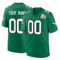 harde Custom P.Eagles Green Kelly Alternate Super Bowl LIX Home Game Any Name & Numbers Stitched Jerseys