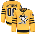 harde Custom P.Penguins Gold Alternate Authentic Pro Jerseys