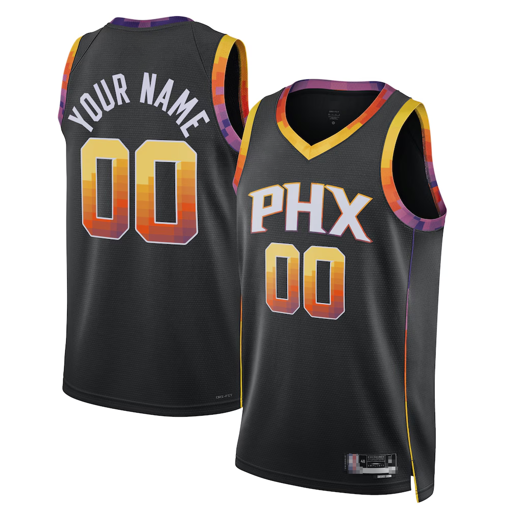 harde Custom P.Sunss Black 2022-2023 Swingman Jerseys - Statement Edition