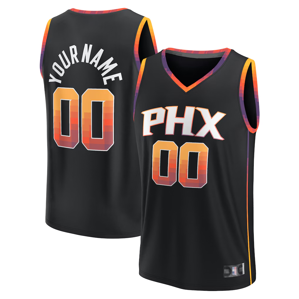 harde Custom P.Sunss Fanatics Black Fast Break Replica Jerseys - Statement Edition